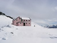 Salita al Rifugio Gherardi e poco più oltre...si sprofonda troppo nella neve rammollita (30 aprile 09)  - FOTOGALLERY